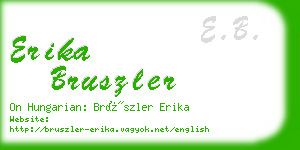 erika bruszler business card